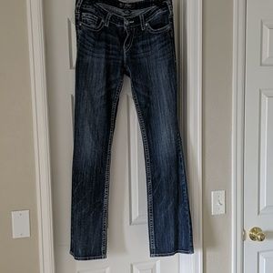 Silver aiko boot cut jeans
